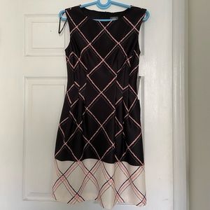 Colorful, fun pattern knee length dress